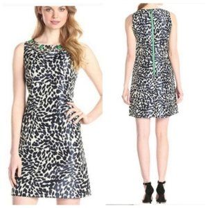 Eliza J. Animal Print Jeweled Neckline Dress Size 10P